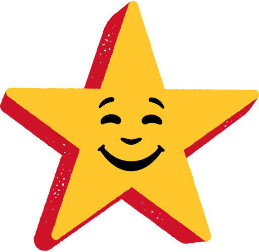 Hardees symbol for light backgrounds