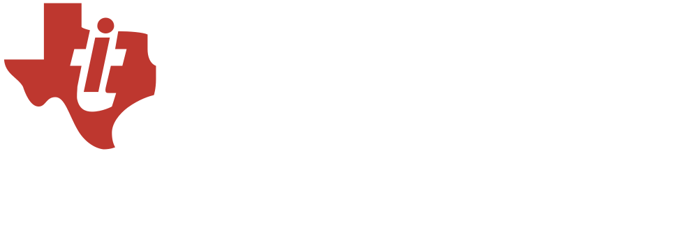 Texas Instruments logo for dark backgrounds