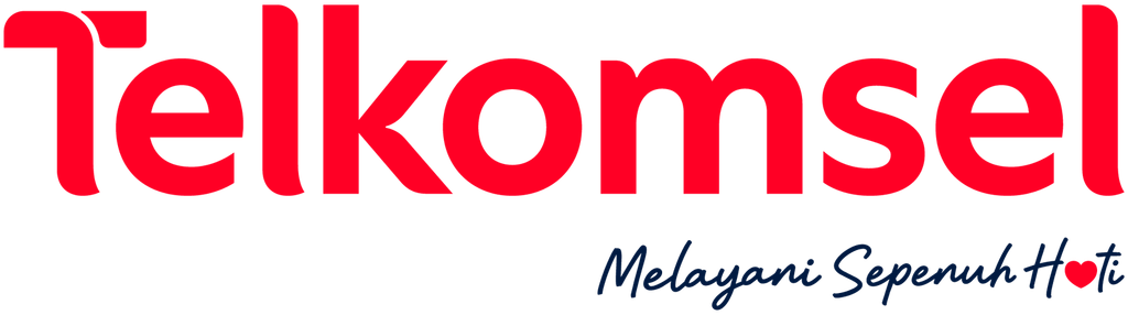 Telkomsel logo for light backgrounds